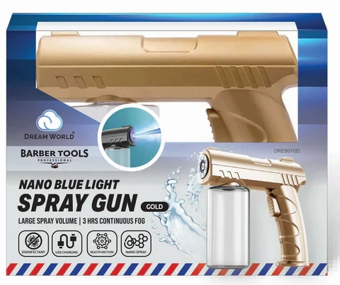 Spray Gun Nano Blue Light  Barber Tools Gold