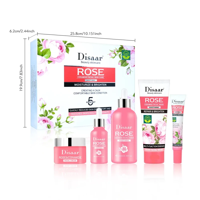 Disaar Beauty Skincare ROSE Ceramide Facial  Care 5pcs