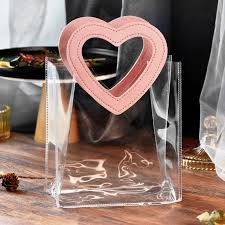 Mini Sac Cadeau En PVC Manche Coeur BFE7-17 (15*17*8)