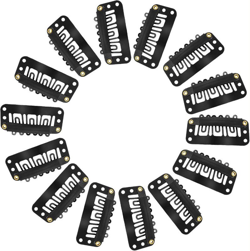 Pinces A Perruque Clips Cheveux Noir