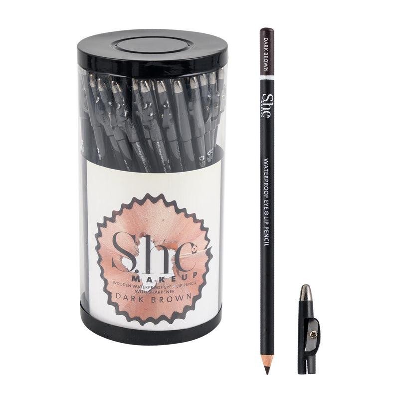 She Makeup Waterproof Eye ( Black,Brown,Dark brown)