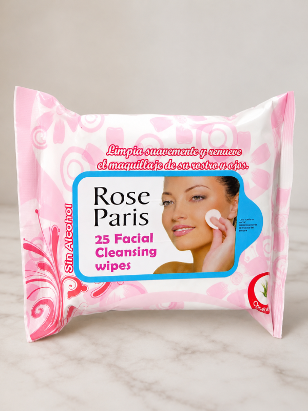 Rose Paris 25 Facial Cleansing Wipes