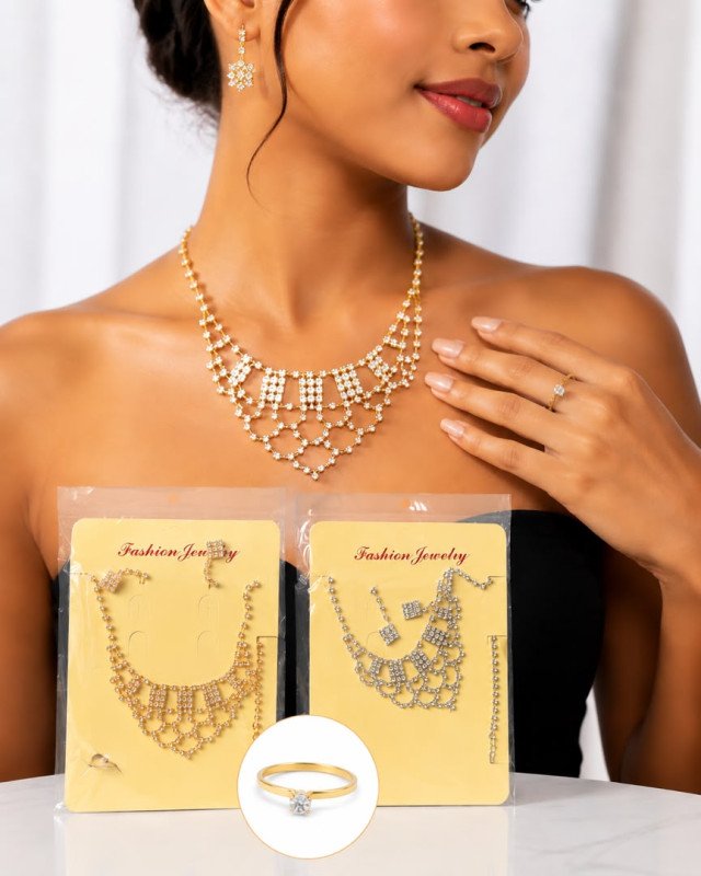 Parure De bijoux fantaisie De Mariage Ou De Soirée _ XLTZ005
