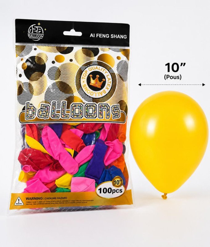 Ballon Decoration Ai Feng Shang (100pcs) 10" _ HE-9954