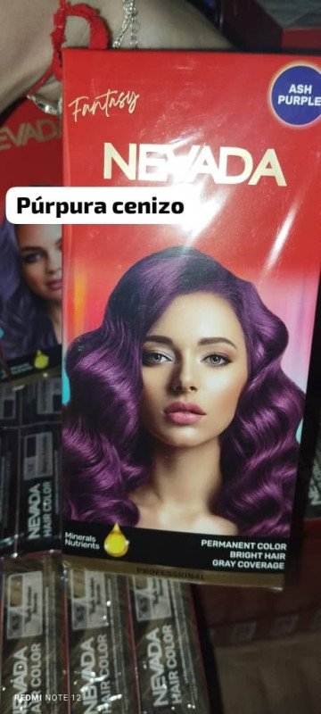 Nevada Permanant color bright hair ash purple