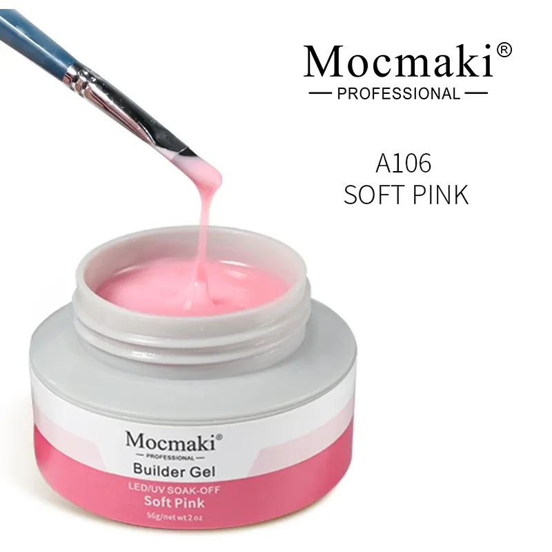 Mocmaki Builder Gel Led/Uv Soak-off Soft Pink 56g