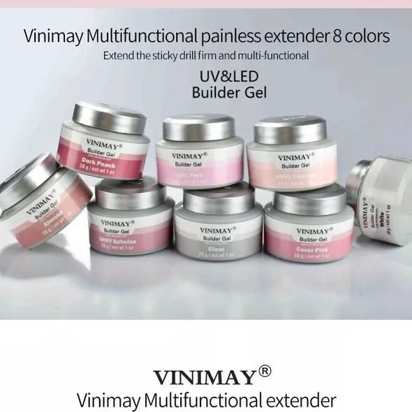 Vinimay builder gel 28gr clear, light pink, milky white