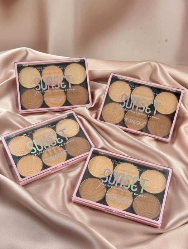 Sevencool Fashion Makeup(Sunset Contour Palette)-XR0501